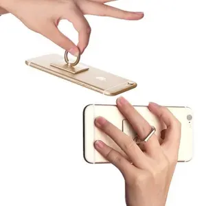手机配件亚克力智能手机戒指透明，带可拆卸凝胶粘合剂
