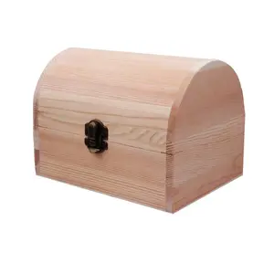 Creative wooden arched packaging box solid wood handmade storage boxes with lid custom