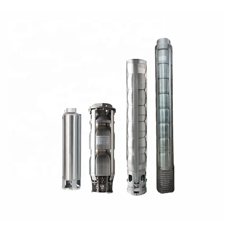 Stainless steel 0.5-5.5HP 4" oil-filled 220-230V motor submersible deep well pump agricultural irritation