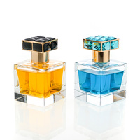 Flacon de parfum carré en verre de luxe, nouveau design, logo personnalisé, vide, 30 ml, 50 ml, 100 ml, pour personnalisation