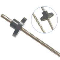 Tornillo de Rosca Trapezoidal Acme con Tuerca POM 0601 0602 0604 0606 0612 de Acero Inoxidable 304 para Impresora 3D/Prototipos y Maquinaria de Impresión