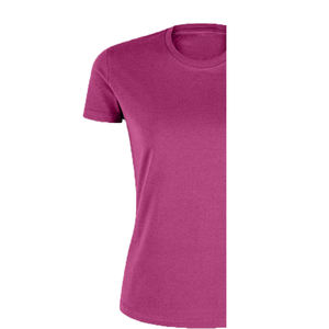 T-shirt à manches courtes col rond pour femme, style streetwear, respirant, écologique, en coton biologique gris, uni, en molleton - Product Image 6