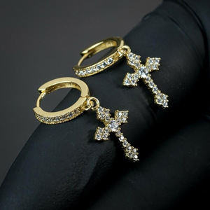 Orecchini Pendenti Eleganti con Pietre Scintillanti, Unisex, per Uso Quotidiano e Feste, Gioielli all'Ingrosso - Product Image 1