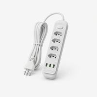 Fabricants chinois, vente en gros, logo personnalisé, multiprise brésilienne 4 voies, 3 ports USB, charge rapide, rallonge avec câble de 1,5 m