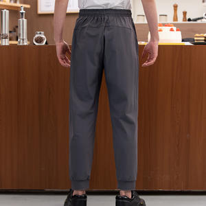 Uniforme de cocina bordado negro para comida rápida Chef chaqueta mujeres restaurante uniformes para empleados Chef Pantalones - Product Image 6