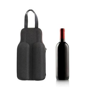 Bolsa de Regalo para Vino de Cuero PU Personalizada, Estuche de Transporte para Champán, Bolsa Refrigerante para Vino a Prueba de Golpes, Maleta de Viaje para Botellas de Vino EVA - Product Image 2