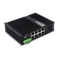 Conmutador de fibra Ethernet Industrial gestionado por red, 10/100/1000M, 8/16/24/48 puertos Gigabit con puertos Sfp, carril Din Poe 48v