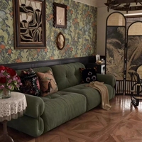 Lukisan Dinding Bunga Magnolia dengan Latar Belakang Hijau Vintage yang Terlihat Usang, Dilukis Tangan dengan Gaya Retro, Bahan Dapat Disesuaikan