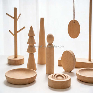 Pièces en bois naturel personnalisables de haute qualité pour les travaux culturels et créatifs, conçues professionnellement pour le perçage et le brochage - Product Image 1