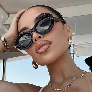 Oval Sunglasses Customized Minimalist and Fashionable Sunglasses Uv Resistant - Product Image 1