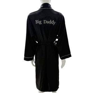 Beautiful Polyester Silk Robe Custom logo Silk Bathrobe Sexy Satin Kimono Peignoir De Bain <strong>Dressing</strong> <strong>Gown</strong> Bathrobe - Product Image 4