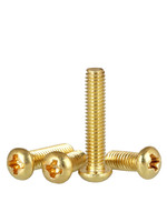 Vis à tête cruciforme en laiton de haute précision M2-M8, vis à tête bouton, vis à tête ronde Phillips