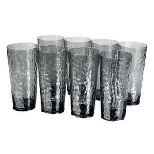 <span class=keywords><strong>Yalin</strong></span> Set mit 8 Wiederverwendbaren Plastikbechern Stapelbar BPA-Frei Unzerbrechlich Spülmaschinenfest Direktes Trinken 1,4L/24 oz Grau - Product Image 1