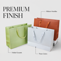 Sacs de courses en carton avec poignées en ruban Vert citron Blanc Orange brûlé Emballage de détail OEM Vente en gros Logo personnalisé