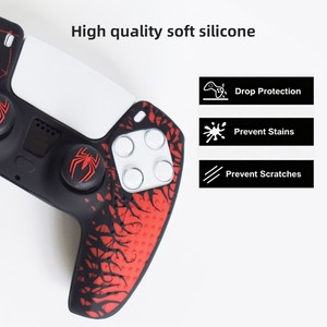 Vente flash - Étui de protection en silicone souple antidérapant pour PS5 - Étui de protection <span class=keywords><strong>Spiderman</strong></span> - Coque pour <span class=keywords><strong>manette</strong></span> P5 - Product Image 3