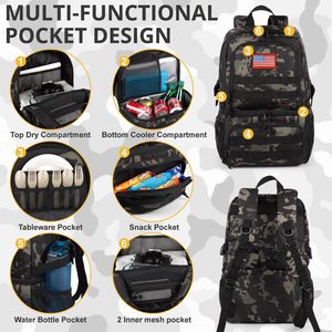Custom Large Polyester Waterproof <b>Cooler</b> Thermal Insulated Soft Ice <b>Cooler</b> <b>Backpack</b> Fishing 24L Lunch Bag - Product Image 4
