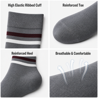 Chaussettes décontractées mi-mollet pour hommes, design personnalisé de haute qualité OEM, rayées, respirantes, en coton peigné premium, chaussettes d'été pour hommes