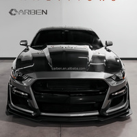 Kit de pare-chocs en fibre de carbone GT500, comprend un séparateur avant, mise à niveau/remplacement pour Ford Mustang 2018-2023
