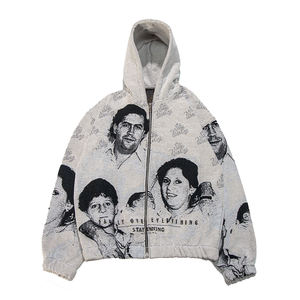 <span class=keywords><strong>Sudadera</strong></span> con Capucha y Cremallera de Diseño Familiar Personalizado, Tejido Jacquard, Otoño, ODM, Poliéster/Algodón - Product Image 1