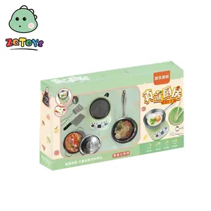 Zhiqu Brinquedos mini cozinha jogar casa simulação brinquedos cozinhar conjunto completo menina comida pequeno ware atacado