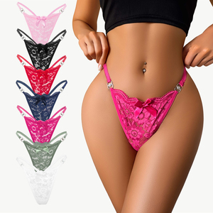 Offerta Speciale Perizoma Donna Intimo <span class=keywords><strong>Mutandine</strong></span> da Donna Traspiranti Comode Senza Cuciture Sexy in Pizzo T-back - Product Image 1