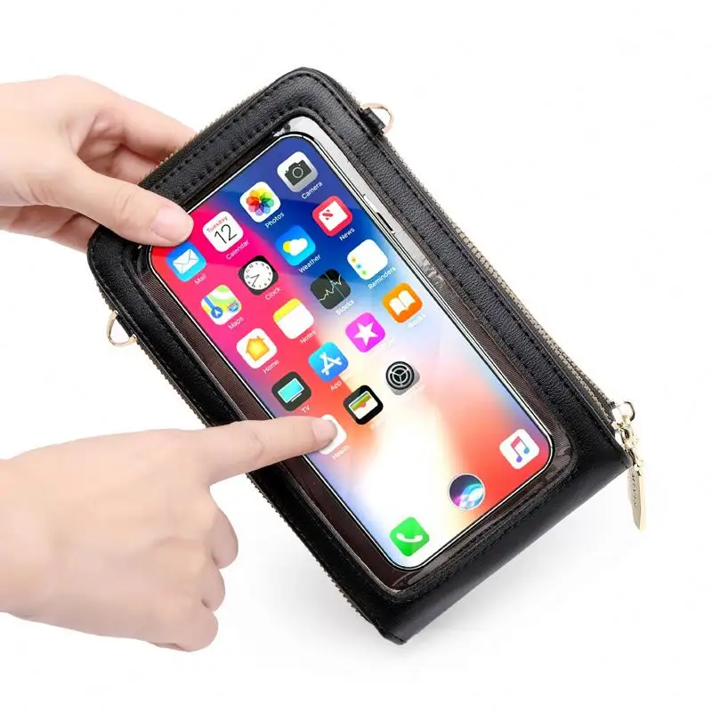 Good Feedback Online Shop Mini Leather Touch Screen One-Shoulder Messenger Bag Lady Phone Purse Cellphone Shoulder Handbags