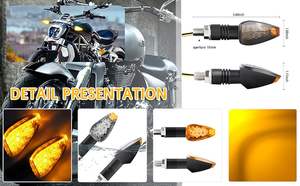 ไฟเลี้ยวรถจักรยานยนต์, ไฟเลี้ยวรถจักรยานยนต์ 14LED ด้านหน้า+ด้านหลังพร้อมไฟสีเหลืองอำพันสุดเท่, ไฟเลี้ยวรถจักรยานยนต์ 12V - Product Image 6