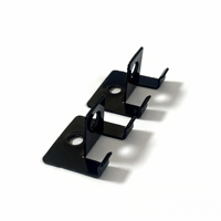 Clips d'extrémité modernes pour terrasses en composite WPC, en alliage d'acier inoxydable, revêtement poudré noir, fixations durables et écologiques