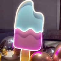 Winbo Livraison directe Magasin de crème glacée Donut Dessert Shop Décoration lumineuse Panneau publicitaire personnalisé Enseigne au néon LED pour restaurant