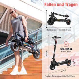 <span class=keywords><strong>Trottinette</strong></span> électrique à pneus larges RCB D5 48V 27Ah avec batterie au lithium, moteur sans balais 500W, suspension intégrale, étanche, contrôlée par application et dotée de capteurs - Product Image 4