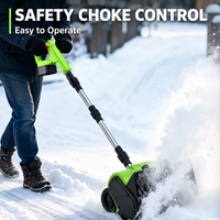 Hochleistungs-21V-Lithium-Akku Schneeräummaschine Kleiner Haushalts-Schneeschieber mit Handantrieb Batteriebetrieben