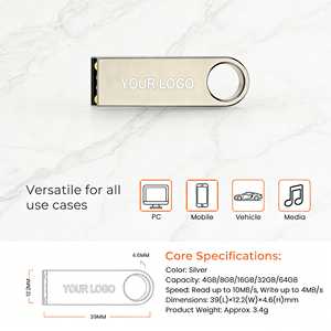 דיסק און קי USB 2.0 חדש ממתכת, <span class=keywords><strong>8GB</strong></span>, עם אפשרות להדפסת לוגו, עיצוב מחזיק מפתחות, עמיד ונייד, עם אחריות לשנתיים - Product Image 3