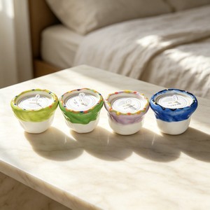 Bougie parfumée artisanale en céramique, pot d'aromathérapie mignon, mèche ronde, décoration d'intérieur, cadeau pour chambre à coucher - Product Image 5