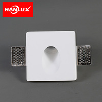 Plafonnier encastré en plâtre avec support de lampe GU10/MR16, cadre de montage au plafond pour éclairage intérieur