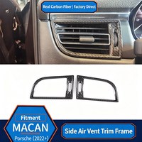 Cadre de décoration de ventilation gauche et droite en fibre de carbone véritable pour Porsche Macan 2018+ Accessoires intérieurs de voiture