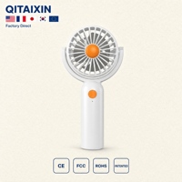 Mini ventilateur portatif avec couvercle en maille détachable, angle réglable, rechargeable, 500mAh, USB, léger, de poche, portable, pour l'extérieur, 6 couleurs