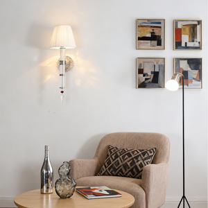 Lampada da Parete Moderna a LED con Paralume in Tessuto per Camera da Letto Europea, Comodino, Sfondo Soggiorno, Corridoio, Illuminazione a Sospensione - Product Image 6