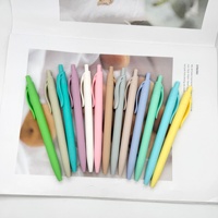 Stylo bille à pression en plastique avec colle en spray, 1,0 mm, couleur macaron, nouveauté bonbon, cadeau d'hôtel, modèle FQ201, logo personnalisé, en stock