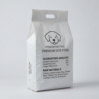 Sacs en plastique personnalisés de 5 kg pour aliments pour chiens et chats, avec poignée, sacs à fond plat pour aliments pour animaux de compagnie