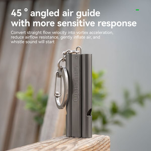 Qunature 600191 Double Tube Titanium Survival <strong>Whistle</strong> 120dB Rustproof Emergency Rescue <strong>Whistle</strong> for Hiking Camping Outdoor - Product Image 6
