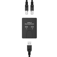 Adaptador de 2 Puertos USB para Compartir Impresoras |   2 Computadoras Comparten 1 Impresora |   Botón de Interruptor Manual |   USB 2.0 de Alta Velocidad |   Carga Plug and Play