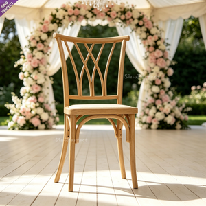 Chaise de banquet et de salle à manger en résine plastique couleur bois, style français, pour événements et fêtes, OEM/ODM, intérieur/extérieur - Product Image 3