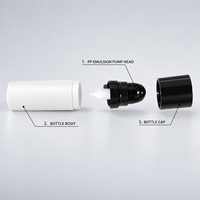 Flacons pompe airless en PP de 5 ml, 10 ml, 15 ml avec pots cosmétiques de 5 g, 10 g pour échantillons de soins de la peau et emballages de voyage