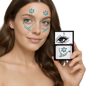 Autocollants en <span class=keywords><strong>strass</strong></span> pour le visage et le corps, décorations de festival, bijoux, paillettes, autocollants en cristal pour femmes, enfants, <span class=keywords><strong>maquillage</strong></span> d'<span class=keywords><strong>Halloween</strong></span> et farces - Product Image 1