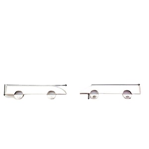 Roue à double roulement en acier inoxydable pour porte coulissante en verre, design minimaliste, antirouille - Product Image 3