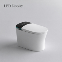 Toilette intelligente à ouverture et fermeture automatiques avec siège chauffant et design au sol pour salles de bain de luxe