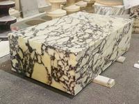 Table basse en marbre Calacatta Viola RF, socle/table basse en marbre, table centrale pour salon de villa ou hôtel