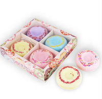 Bombes de bain bio faites à la main pour enfants Bain spa de luxe à beignets pour bombe Aromathérapie relaxante Bain moussant pétillant Vente en gros