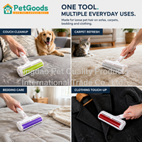 Rouleau anti-poils réutilisable pour animaux domestiques, base autonettoyante, lavable, sans recharge, pour enlever les poils de chien et de chat sur les canapés, les vêtements et les voitures