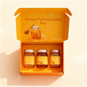 Bán buôn mật ong hộp giấy với thiết kế tùy chỉnh in kỹ thuật số mật ong Jay hộp giấy phân hủy sinh học sóng mật ong hộp giấy - Product Image 4